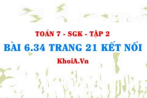 Bài 6.34 trang 21 Toán 7 Kết nối tri thức Tập 2